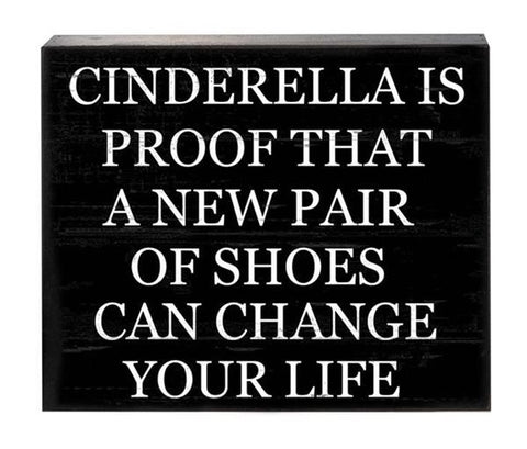 Funny Cinderella & Shoes Sign