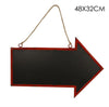 Retro Arrow Shaped Blackboard With Aged Red Metal Frame