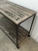 IRON RUSTIC WOOD HALL TABLE WITH CASTOR WHEELS - INDUSTRIAL CHIC
