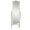 Queen Anne Mirror On Stand Shabby Chic Cream Wood