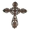 Ornate Cast Iron Villa Cross Wall Ornament / Hanging (Rustic)