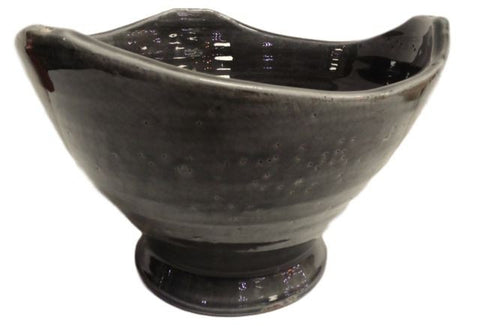 Handmade Mexican Ceramic Tulip Bowl For Salads or Decoration (Grey)