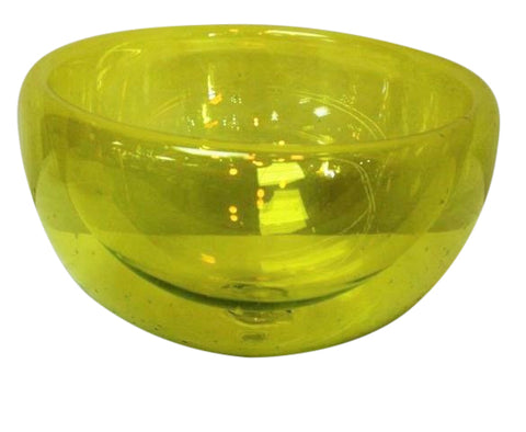 Luxury Handblown Double Glass Salad Bowl / Serving Bowl For Entertaining (Citrus)