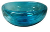 Luxury Handblown Double Glass Salad Bowl / Serving Bowl For Entertaining (Turquoise)