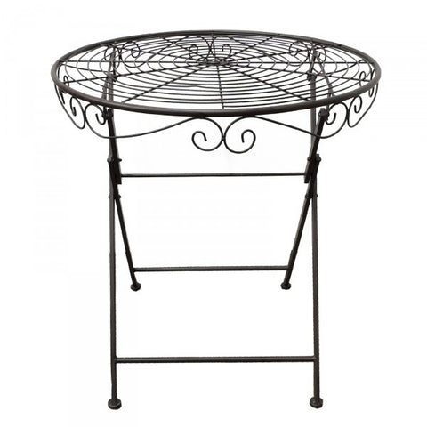 Persephone Iron Folding Table / Side Table - French Chic