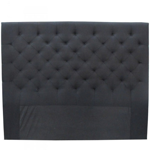 Black Linen Bedhead Headboard "Cherry" Super King