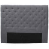 Grey Linen Bedhead Headboard "Cherry" Super King