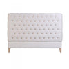 Therese Tufted Bedhead Headboard White Linen (Queen)