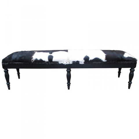 Hemingway Black & White Goat Bench Seat