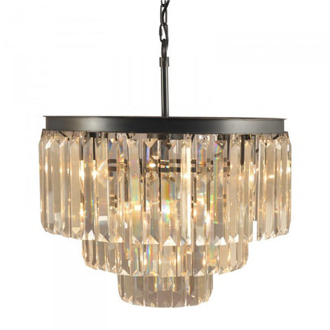 Vintage Deco Crystal Chandelier Light