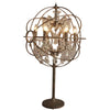 Rococo Globe Crystal Table Lamp Light