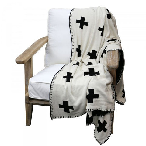 Reversible Cross Cotton Lounge / Bed Throw