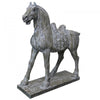 Hugo Horse On Plinth Ornate White Washed Decorative Ornament