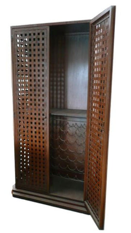 Hand Forged Iron Armoire Bar Wine Rack 1.95m Tall
