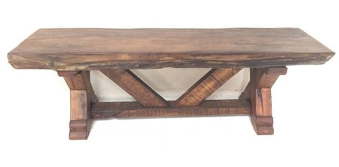 Thick Cut Sabino Wood Console Table Rustic Chic