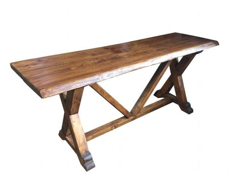 San Sebastián Rustic Chic Sabino Wood Console Table - Thick Cut