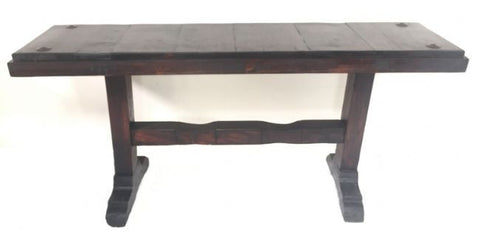 Mérida Rustic Chic Wood Console Table With Iron Detail