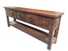 Juárez Mid Century Rustic Wood & Iron Console Table Made In Mexico (Multiple Size Options)