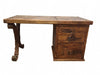 Alejandro Rustic Wood & Hand Forged Iron Desk Made In Mexico