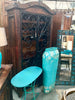 Armoire Bar Wine Rack With Serville Doors Hand Forged Iron & Rustic Wood