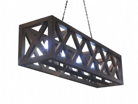 Madeline Chandelier Lattice Box Light 1.3m