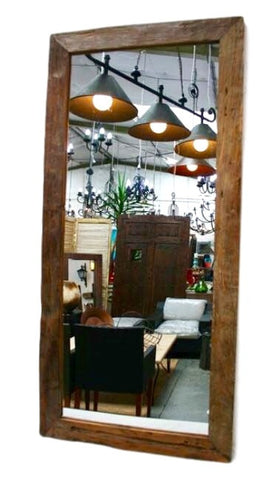 Natural Authentic Aged Wood Mirror - Rustic Character Piece