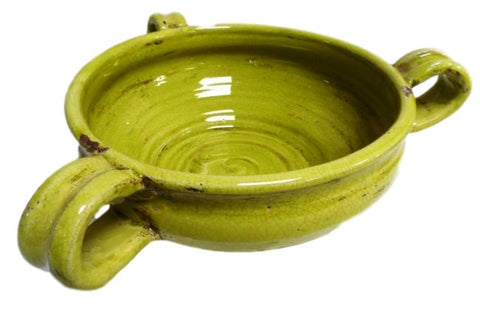 Mexican Handmade Ceramic Tripoli Bowl For Salads or Decoration (Lime)