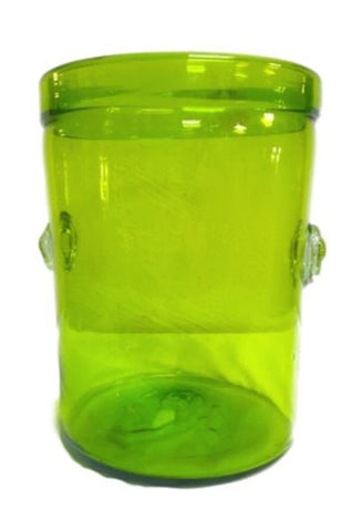 Exquisite Ice Bucket Handblown Solid Mexican Glass (Lime)