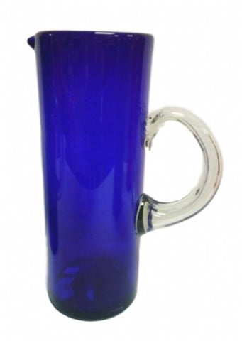 Handblown Jug Solid Mexican Glass (Cobalt Colour) - Water, Margaritas or Juice
