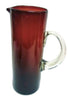 Handblown Jug Solid Mexican Glass (Pinot Colour) - Water, Margaritas or Juice
