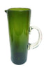 Handblown Jug Solid Mexican Glass (Olive Colour) - Water, Margaritas or Juice