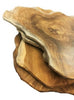Decorative Canapés / Hors D'Ouvres Platter Teak Wood Hand Turned Natural Interiors