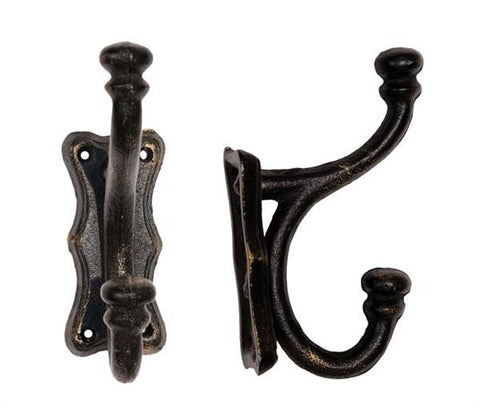 Salzburg Black Cast Iron French Country Rack Ornament - Great For Storage (Rustic)