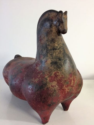 Clay Sculpture Spanish Horse XL Character Piece by Joselo Tirado