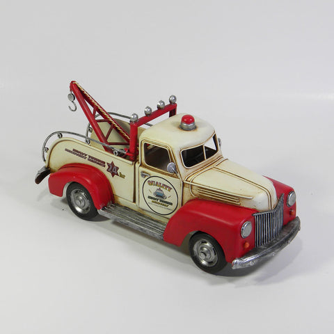 Red & Cream Tow Truck Vintage Style Automobilia - Perfect Gift!