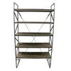 Ernesto Industrial Geometric Wood & Iron Bookcase / Shelving Unit