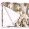 Ultimate Luxury Arctic Rabbit Patched Natural Gold Fur Throw - Lounge / Bed Throw