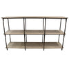 Industrial Chic Barrio Wood Sideboard / Entertainment Unit / Console Table - With Shelves