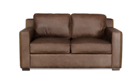 Vasto Modern Comfort Nutmeg Italian Leather Two Seater Sofa / Lounge