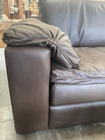 Park Full Grain Luxury Leather Sofa / Lounge - 1.8m Chocolate