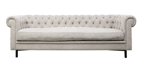 Sophisticated Mayfield 3 Seater Sofa / Lounge / Couch - Danubio Light Grey Colour