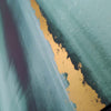Green Reflections Golden Foil Abstract Canvas Wall Art 1.03m x 1.43m