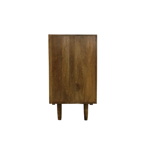 Miley Sideboard Handcrafted Modern Mangowood - 2 Doors With Shelves & 5 Drawers