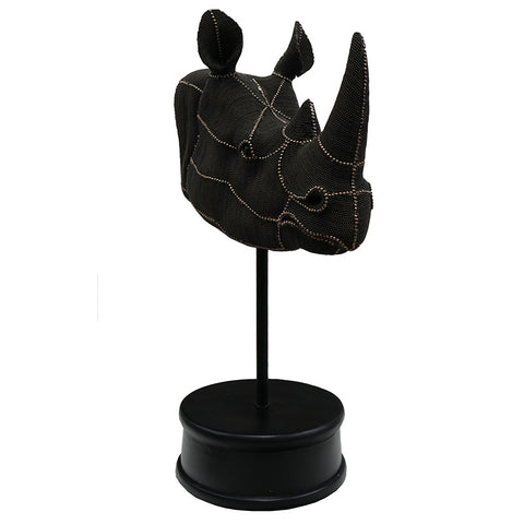 Taste of Africa Black Rhino On Stand Trophy Ornament