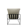 Lauro Slingback Club Chair Desert Linen & Iron Modern Chic Lounge Chair Armchair