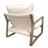 Acer Ivory Relaxed Luxury Oak & Cotton Lounge Chair