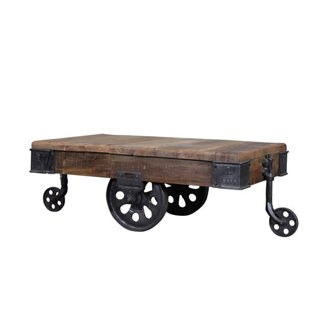 Railway Vintage Baggage Trolley Recycled Coffee Table - Rustic Industrial Statement Piece