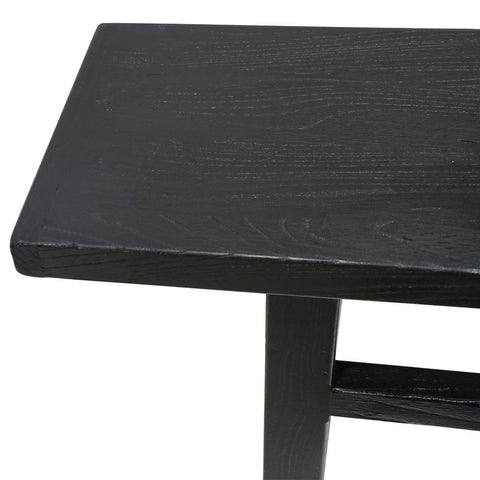 Shorter Black No Drawer Parq Reclaimed Elm Console Table  / Hall Table - Handcrafted Farmhouse Chic