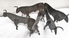 Herd of Bulls Very Rustic Plasma Cut Iron Ornamental Character Piece