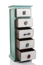 Shabby Chic Wooden Drawers Tall Boy